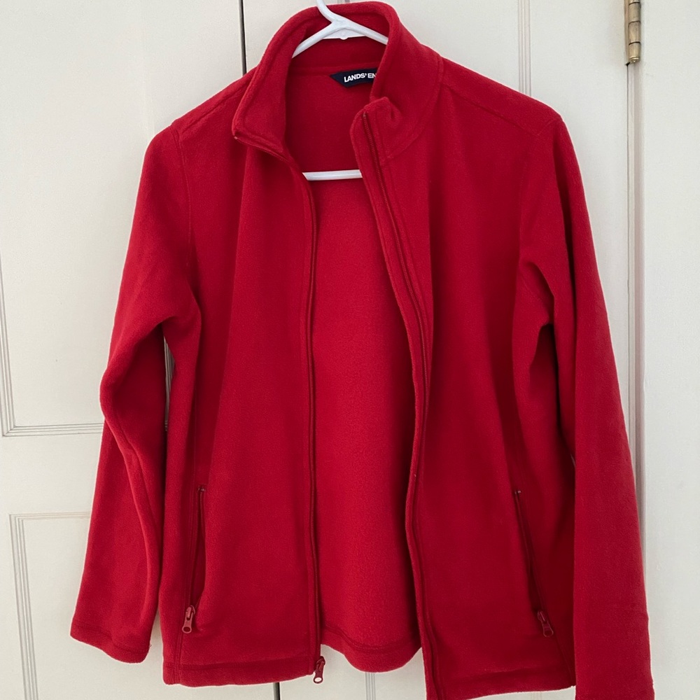 Kids Land’s End Red Fleece Jacket